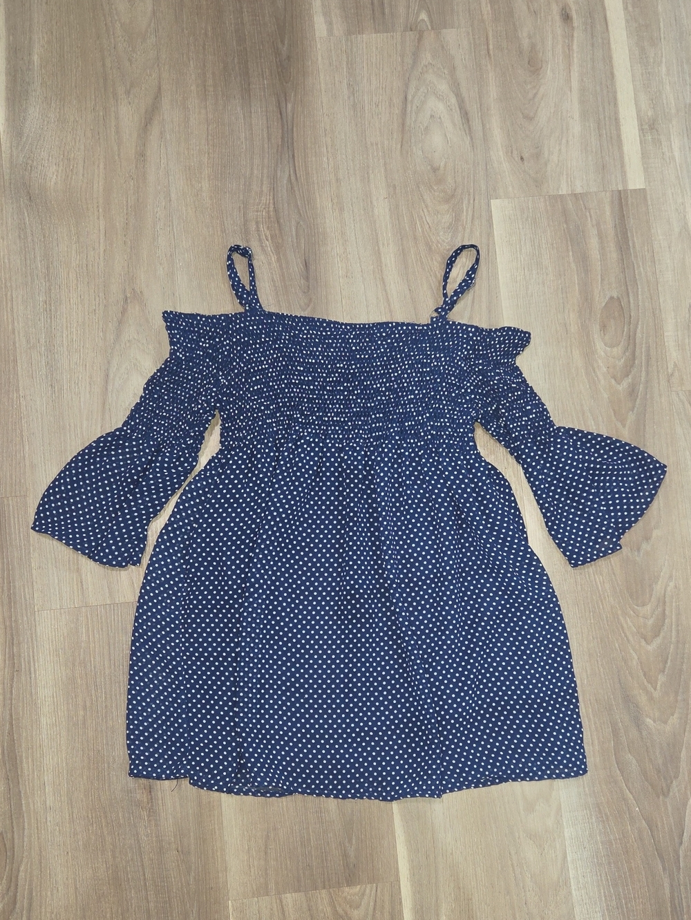 •Kidpik• Little Girls Polka Dot Cold Shoulder Blouse